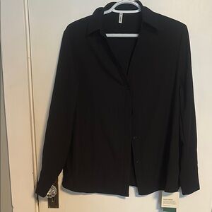 Halara Black Button-Up Blouse